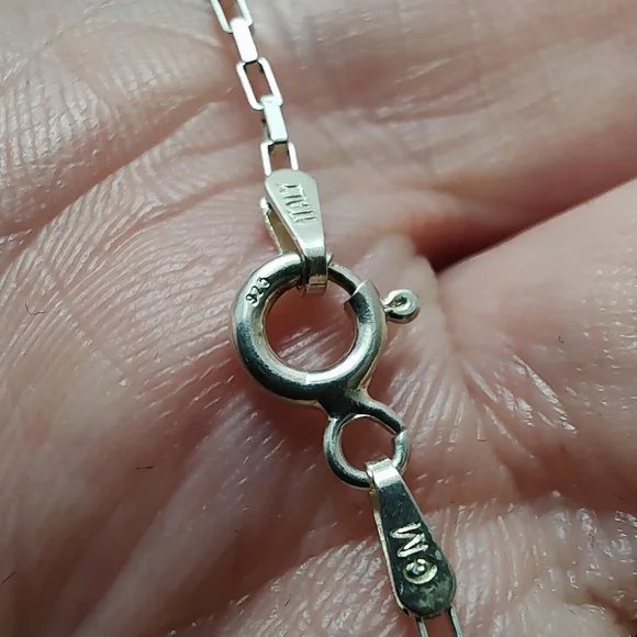 Vintage Sterling Silver Large Triple Heart Pave CZ Pendant with 30" Chain - Picture 8 of 12